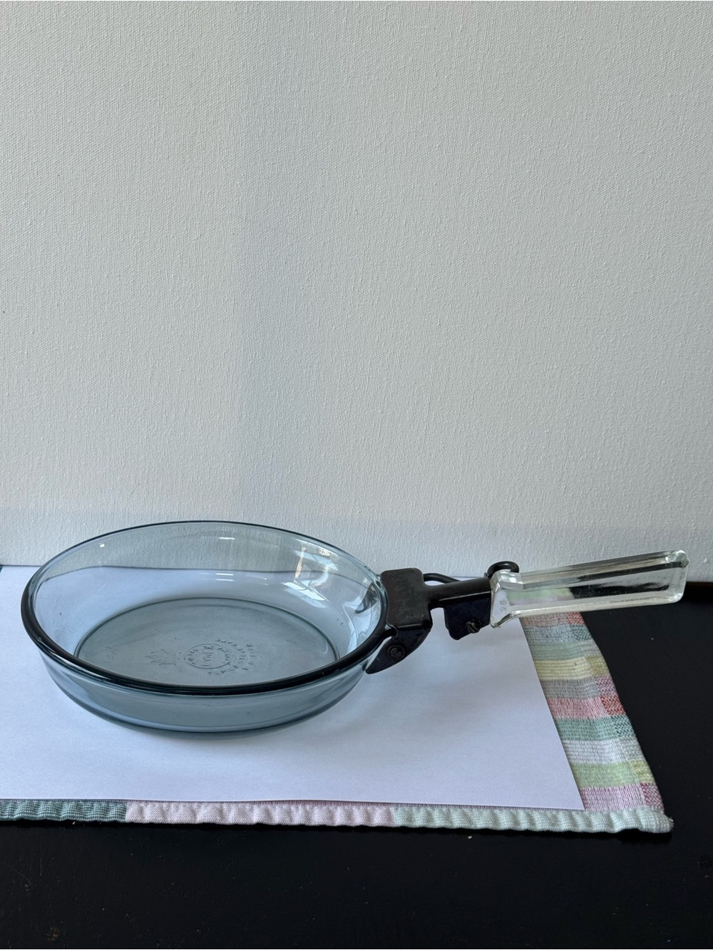 Vintage Pyrex Glass Skillet with Clear Handle | MCM Kitchenware
